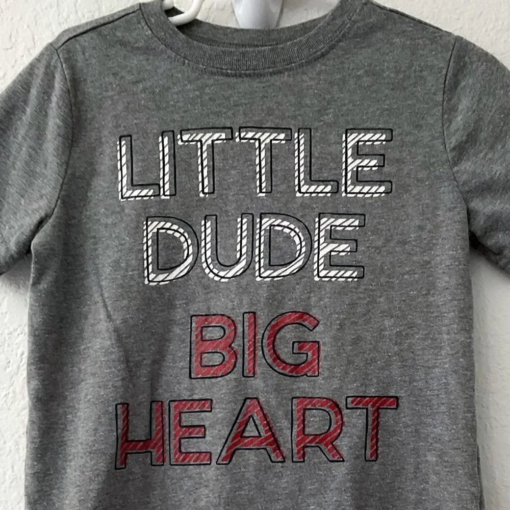 BOYS LITTLE DUDE BIG HEART SHORT SLEEVES T-SHIRT